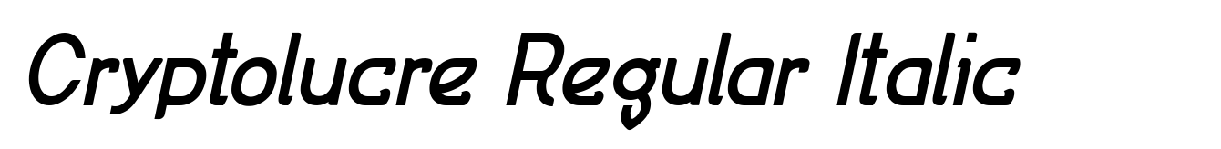 Cryptolucre Regular Italic